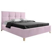 Carryhome OBLAZINJENA POSTELJA 180 cm x 220 cm , tekstil roza
