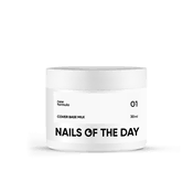 NAILSOFTHEDAY Prekrivna podlaga NOVO Milk 01 - polprozorna hladno mlečna hibridna podlaga, 30 ml