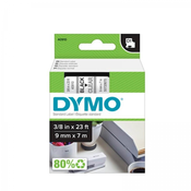 DYMO D1 trak 9 mm, črna na prozorni, 409100
