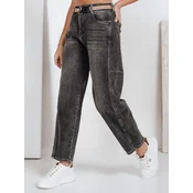 Jeansy damskie wide leg czarne Dstreet