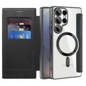 Etui SmartMag Book z Magsafe tehnologijo in RFID denarnico za Samsung Galaxy S25 Ultra - black