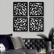 Wallity Set ogledala SYH1097258921, Crni