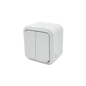 Nadometno dvojno lestensko stikalo Aqua Pro IP55 belo 60223