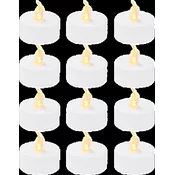 Bambu Lab LED Flame Tea Light Candle Set Warm Yellow, 12 pcs