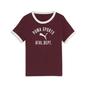 PUMA Varsity Relaxed Tee Youth, Shop, Ruby Shimmer, 3-4Y
