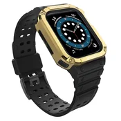Hurtel Protect Strap Band za Apple Watch 42/44/45mm, črna, zlata