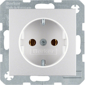 Berker Berker Schuko vtičnica, aluminij mat 47431404, (20888137)