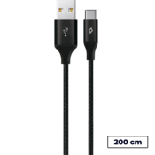 ttec kabel Type C to USB (2,00m) Black Alumi Cable