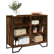 vidaXL vidaXL Komoda dimljeni hrast 91x35,5x74,5 cm inženirski les, (21415447)