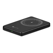 STURDO Prenosna baterija 5000 mAh, 15W, magnetna, črna