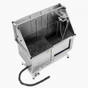VEVOR Postaja za pranje psov z električnim dvigalom 127x70x134-190 cm srebrna