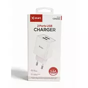 X Start Punjac za mobilni telefon, 3.6 A, Beli