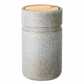 Siva keramička posuda s poklopcem od bambusa Bloomingville Kendra, 850 ml