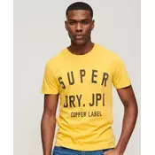 Superdry VINTAGE COPPER LABEL TEE, muška majica, žuta M1011627A