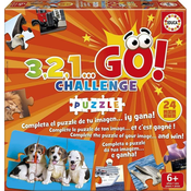 Spoločenská hra Puzzle 3,2,1... Go! Challenge Educa 24 obrázkov 144 dielov od 6 rokov EDU19390