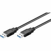 Kabel USB 3.0 A/moški A/moški 1m ČRN