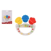 Teddies Plastična/silikonska ropotuljica/žrelo 10 cm na kartici 0m+