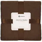 springos Narzuta para la cama, rjava manta lisa de 200x220 cm., (21635564)