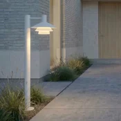 Lucande LED-ulična svetilka Montaro, 100 cm, bela - Sodobni - Aluminij