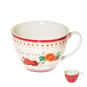 Mhome Jumbo skodelica Pomegranate 550ml/14,3x11,2xh8,5cm/več vzorcev/porcelan