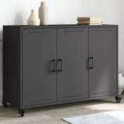 vidaXL Komoda črna 100,5x39x72 cm jeklo