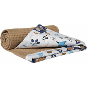 Medi Partners Blanket 75x100 cotton + cotton Waffle – Boho + brown waffle