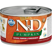 N&D DOG PUMPKIN Puppy Piščanec in granatno jabolko Mini 140g
