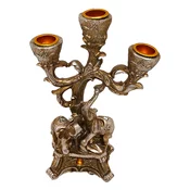 Figura u obliku slona svecnjak 9741, 21cm, Zlatne boje