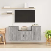 3-dijelni set TV ormarica boja hrasta sonome konstruirano drvo