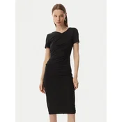 Rinascimento Cocktail obleka CFC0129420003 Črna Slim Fit