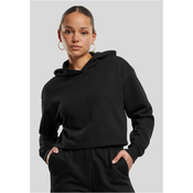 Womens Oversized Hoodie Light Terry - Black