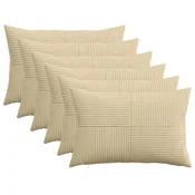 vidaXL Prevleka za blazino 6 pcs ALMELO Siva zelena 50 x 75 cm