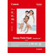 Canon Glossy Photo Paper, GP-501, fotografski papir, sijajni, GP-501 tip 0775B082, bel, A4, 210 g/m2, 20 kosov, brizgalni