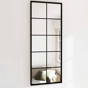 Zidno ogledalo crno 100 x 40 cm metalno