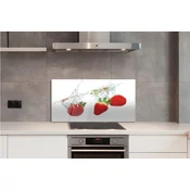 tulup.si Zidna obloga za kuhinju Water strawberry belo ozadje 125x50 cm