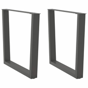 Noge za blagovaonski stol V-oblika 2 kom antracit 80 x (72-73,3) cm celik