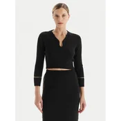 Simona Corsellini Pulover A25CPMGE0601 Črna Slim Fit