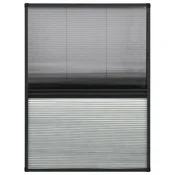 Vidaxl Plise komarnik za okna aluminij 80x120 cm s senčilom