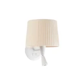 STENSKA SVETILKA SAMBA BELA READER S ČRTASTO ŽARNICO E2 FR64308-35