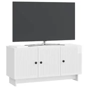 TV omarica 99 x 34,5 x 50 cm Bela visok sijaj Inženirski les