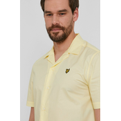 Pamucna košulja Lyle & Scott za muškarce, boja: žuta