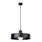 Viokef Viseča svetilka Norton, ena luč, O 35 cm - Dnevna soba/jedilnica - Sodobni - črna - Kovina