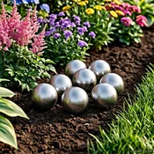 vidaXL Čopičasta krogla 8 pcs O 5 cm Srebrna Inox 201