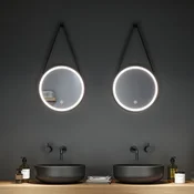 Paulmann Miro LED viseči ogledalo CCT O40cm Framelight - Kopalnica - Sodobni - črn - Kovina