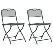 Vidaxl Vrtni stoli 2 szt. Antracit 52,5 x 46 x 82 cm elezo