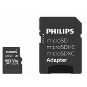 Philips Micro SDXC kartica 64GB Class 10 + SD adapter