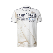 CAMP DAVID Majica kamela/črna/bela