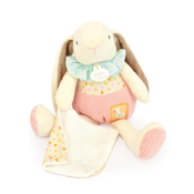 Doudou Darilni set roza Zajček Ciboulette z odejico 28 cm