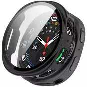 Ovitek z zaščito zaslona Techsuit Defense360 Pro za Samsung Galaxy Watch8 (40mm) - črn