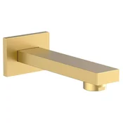 SAPHO Stenska izlivna pipa, kvadratna, 160 mm, mat zlata